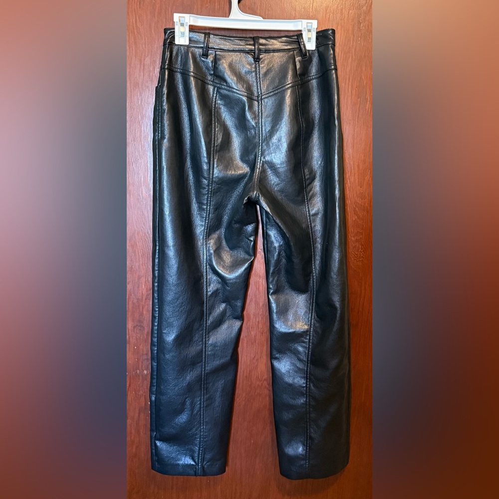 Wilfred Rebel Pants/ Aritzia black vegan leather pants size 10 - Picture 7 of 7